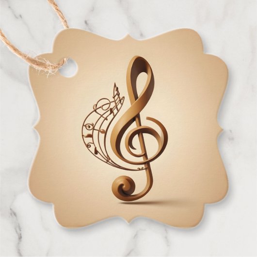 Note für benutzerdefinierten Text Musical Clef Geschenkanhänger (Vorderseite)