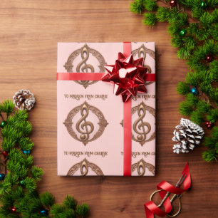 Note für benutzerdefinierten Text Musical Clef Geschenkpapier