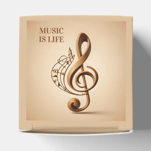 Note für benutzerdefinierten Text Musical Clef Geschenkschachtel (Oben)