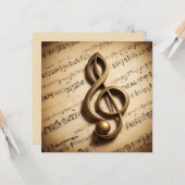 Note für benutzerdefinierten Text Musical Clef Karte (Vorderseite/Rückseite Beispiel)