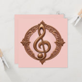 Note für benutzerdefinierten Text Musical Clef Karte (Vorderseite/Rückseite Beispiel)