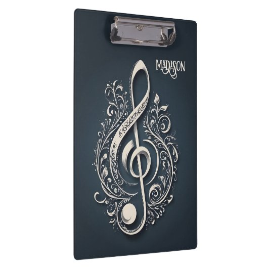 Note für benutzerdefinierten Text Musical Clef Klemmbrett (Rechts)