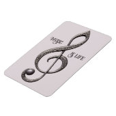 Note für benutzerdefinierten Text Musical Clef Magnet (Linke Seite)