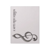 Note für benutzerdefinierten Text Musical Clef Notizblock (Rotiert)