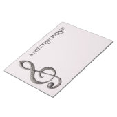 Note für benutzerdefinierten Text Musical Clef Notizblock (angewinkelt)