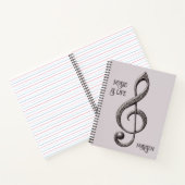 Note für benutzerdefinierten Text Musical Clef Notizblock (Innenseite)