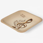 Note für benutzerdefinierten Text Musical Clef Pappteller (Gewinkelt)