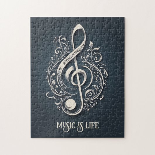 Note für benutzerdefinierten Text Musical Clef Puzzle (Vertikal)