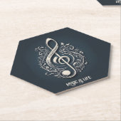 Note für benutzerdefinierten Text Musical Clef Untersetzer (angewinkelt)