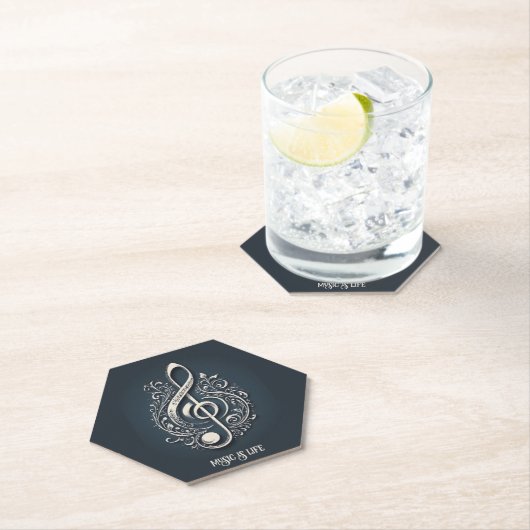 Note für benutzerdefinierten Text Musical Clef Untersetzer (Vor Ort)