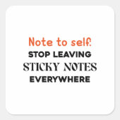 Note Meme Quadratischer Aufkleber (Vorderseite)