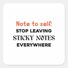 Note Meme Quadratischer Aufkleber