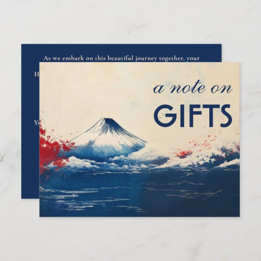 Note on GIFTS Japonesque Harmony with Fuji Begleitkarte (Vorne/Hinten)