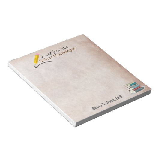 Note Pad für den angepassten Psychologen Notizblock (angewinkelt)