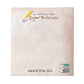 Note Pad für den angepassten Psychologen Notizblock (Vorderseite)