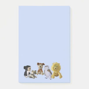 Note Pad - Group of Toy Animals Post-it Klebezettel