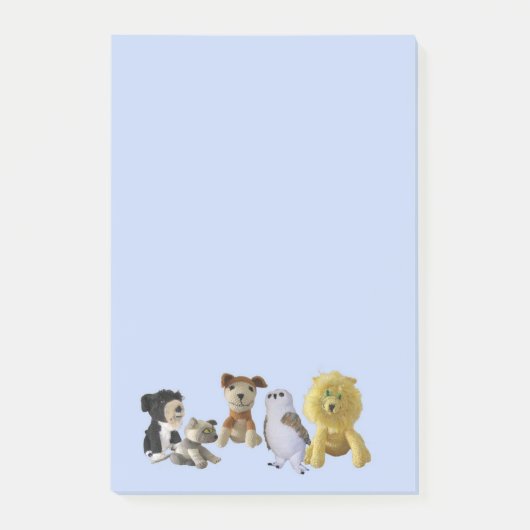Note Pad - Group of Toy Animals Post-it Klebezettel (Vorderseite)