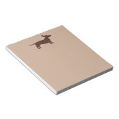 Note Pad mit Dackel Header Notizblock (angewinkelt)