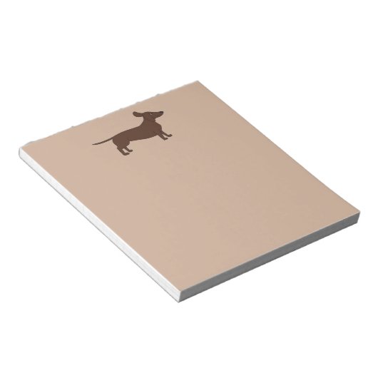 Note Pad mit Dackel Header Notizblock (angewinkelt)