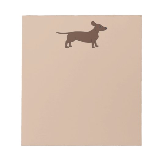 Note Pad mit Dackel Header Notizblock (Vorderseite)