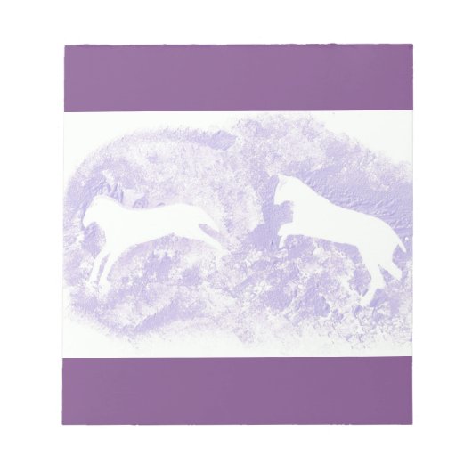 Note Pad mit Pferdedesign Notizblock (Vorderseite)