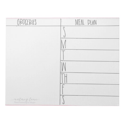 Note Pad Notizblock (Vorderseite)