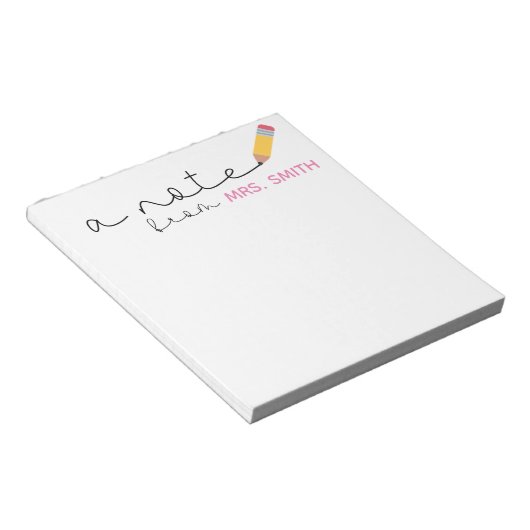 Note Pad, Teacher Gift Notizblock (angewinkelt)