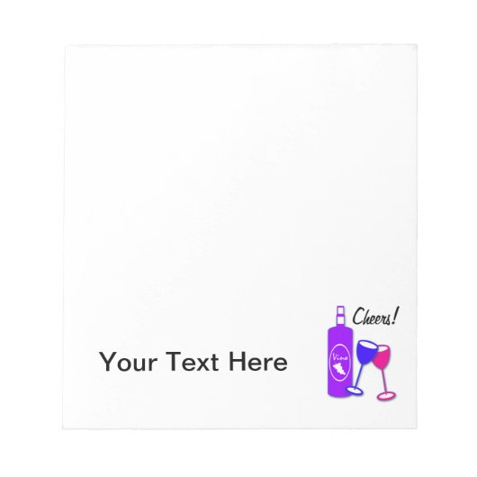 Note Pad Wine Theme Salute Notizblock (Vorderseite)