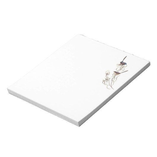 Note Pad with Blue Wrens Notizblock (Rotiert)