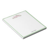 Note Pad with Name Soft Pink Roses Notizblock (angewinkelt)