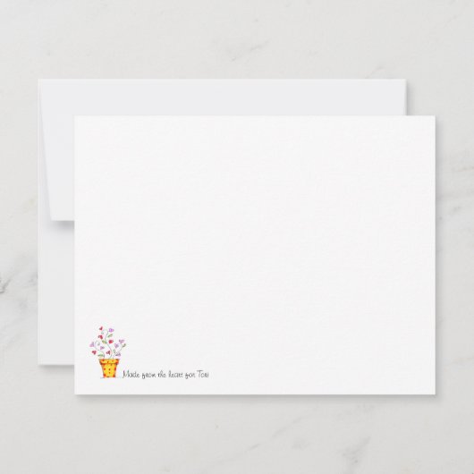 Note paper made from Heart - Mitteilungskarte (Rückseite)