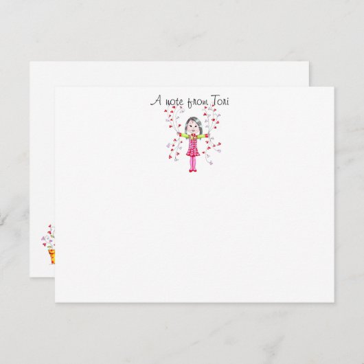 Note paper made from Heart - Mitteilungskarte (Vorne/Hinten)