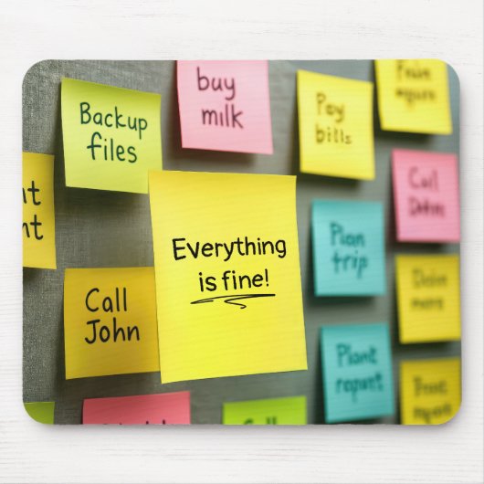 Note Reminders On Office Cubicle Wall Mousepad (Vorne)