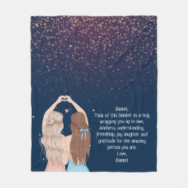 Note: The Navy Gold Sparkle Girls Friend Letter Fleecedecke