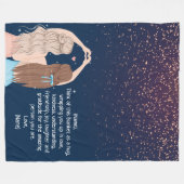 Note: The Navy Gold Sparkle Girls Friend Letter Fleecedecke (Vorderseite (Horizontal))