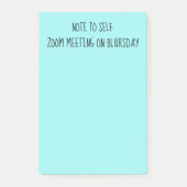 "Note to Self" Funny Blursday Post-It-Notes Post-it Klebezettel (Vorderseite)