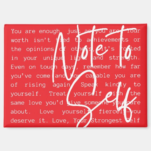 "Note to Self" Inspiration Magnet (Vorderseite)