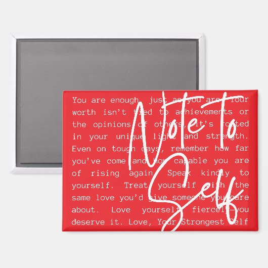 "Note to Self" Inspiration Magnet (Vorderseite/Rückseite)