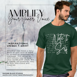 "Note to Self" Inspirational Unisex T - Shirt