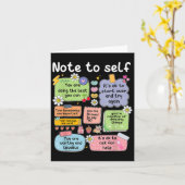 Note To Self, Motivational, Mental Health, Sitive  Karte (Gelbe Blume)