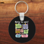 Note To Self, Motivational, Mental Health, Sitive Schlüsselanhänger (Vorderseite)