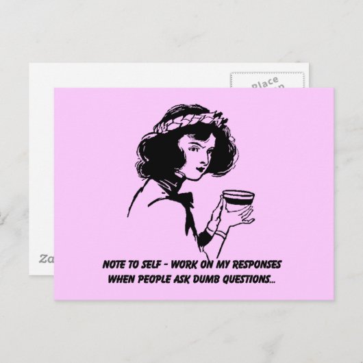 Note to Self - Sarcastic Spaß Postkarte (Vorne/Hinten)