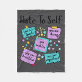 Note To Self You Suicide Prevention Awareness Fleecedecke (Vorderseite)
