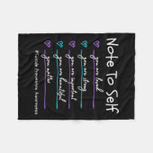Note To Self You Suicide Prevention Awareness  Fleecedecke (Vorderseite (Horizontal))