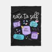 Note To Self You Suicide Prevention Awareness Mont Fleecedecke (Vorderseite)