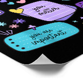 Note To Self You Suicide Prevention Awareness Mont Poster (Ecke)