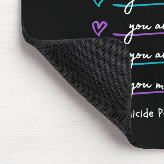 Note To Self You Suicide Prevention Awareness  Mousepad (Ecke)