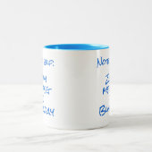 "Note to Self: Zoom meeting on Blursday" Zweifarbige Tasse (Mittel)