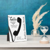 Note Wedding Audio Guest Book Black Phone Receiver Fotoplatte (Seite)