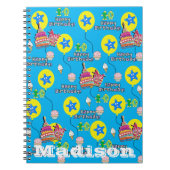 Notebook, #10 Happy 10 th Birthday Notes Blue Notizblock (Vorderseite)